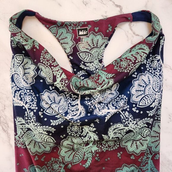 REI Multicolor Geometric Printed Cowl Neck Racerback Hiking Tank Top S - Picture 3 of 7